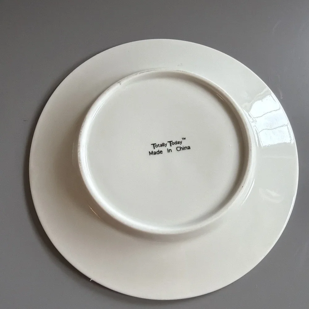Vintage Totally Today China Flat Cup & Saucer 